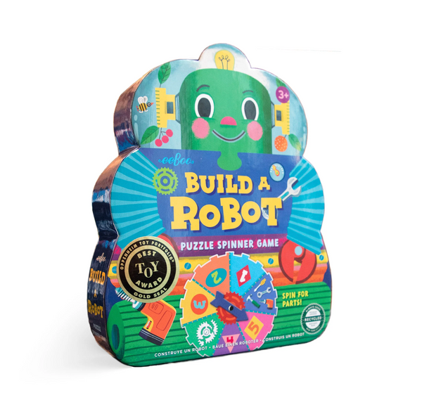 eeboo Build a Robot Shaped Spinner Game