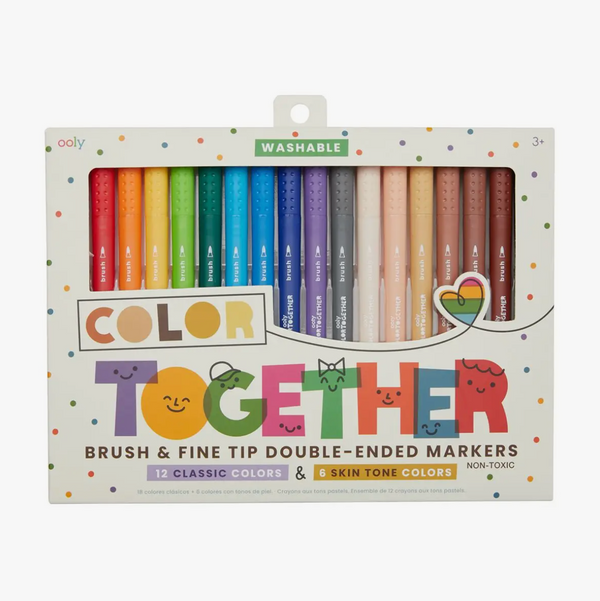 Washable Color Together Brush & Fine Tip Double-Ended Markers