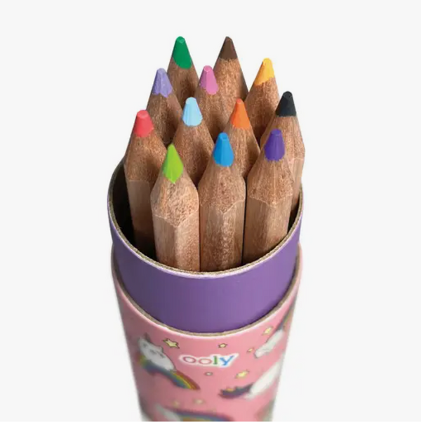 Draw 'n' Doodle Mini Colored Pencils + Sharpener - Set of 12 – Paper June