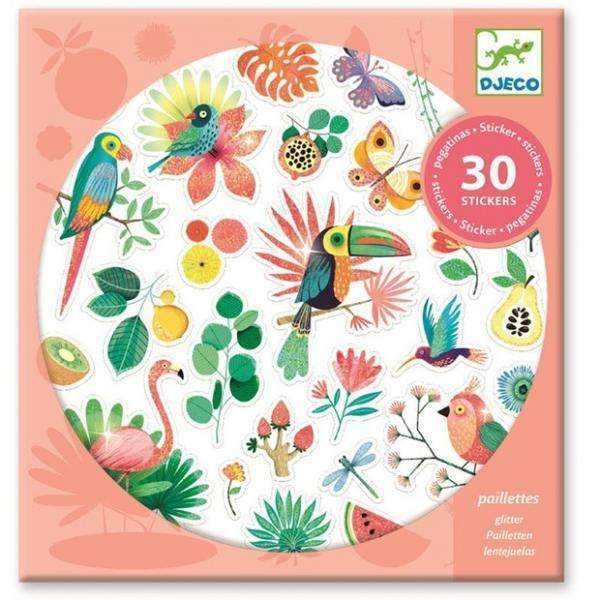 DJECO 30 pc Stickers - Paradise Glitter
